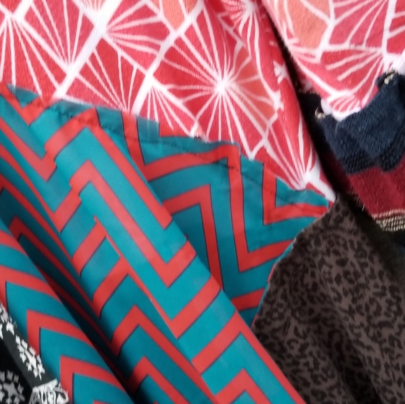 Boho Patchwork Lightweight SweaterJacket Upcycled - Picture 2 of 8